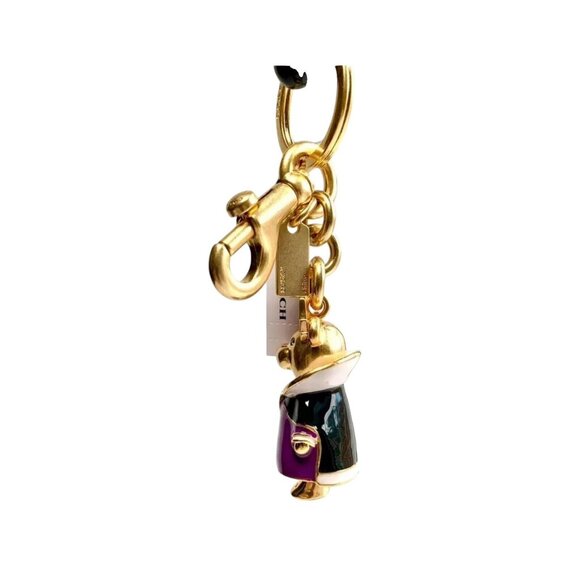 NEW Coach Disney Evil Queen Bear Bag Charm Keyring Key Chain Metal CC345 NWTs - Picture 8 of 11